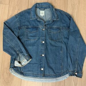 Thread & Supply Denim Blue Casual Button Down Shirt